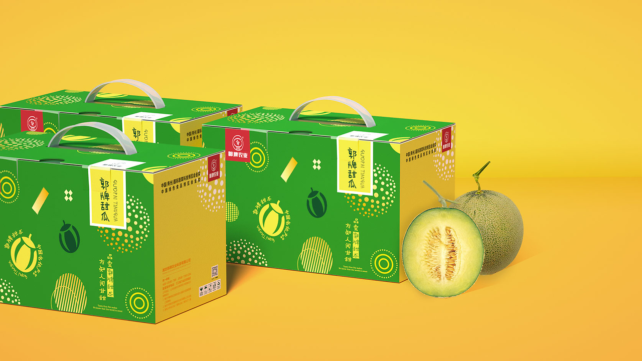 郭牌西瓜X蜜瓜 包裝設計，農產品升級的藝術表達
